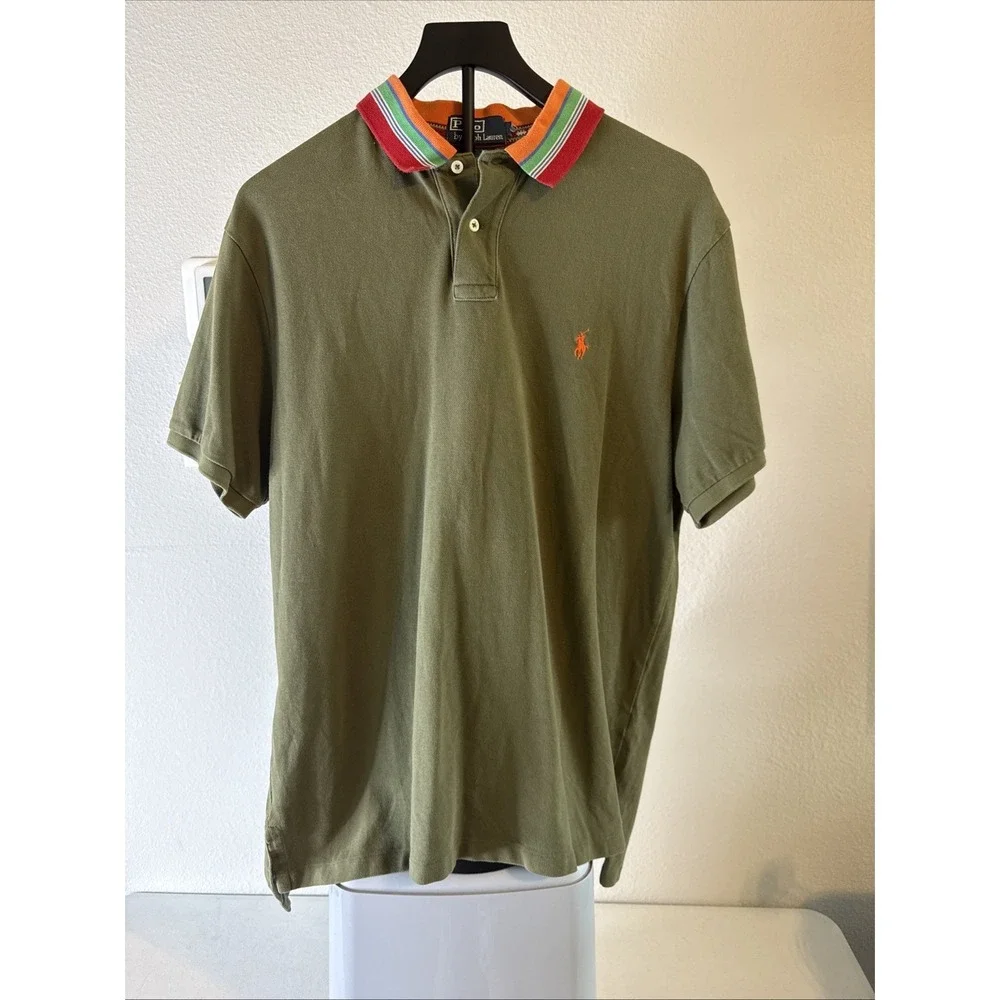 Polo Ralph Lauren Men's Short Sleeve Polo Green Classic Fit Size XL